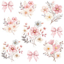 Blush and Bows UV DTF Decal accent Sheet 10x10