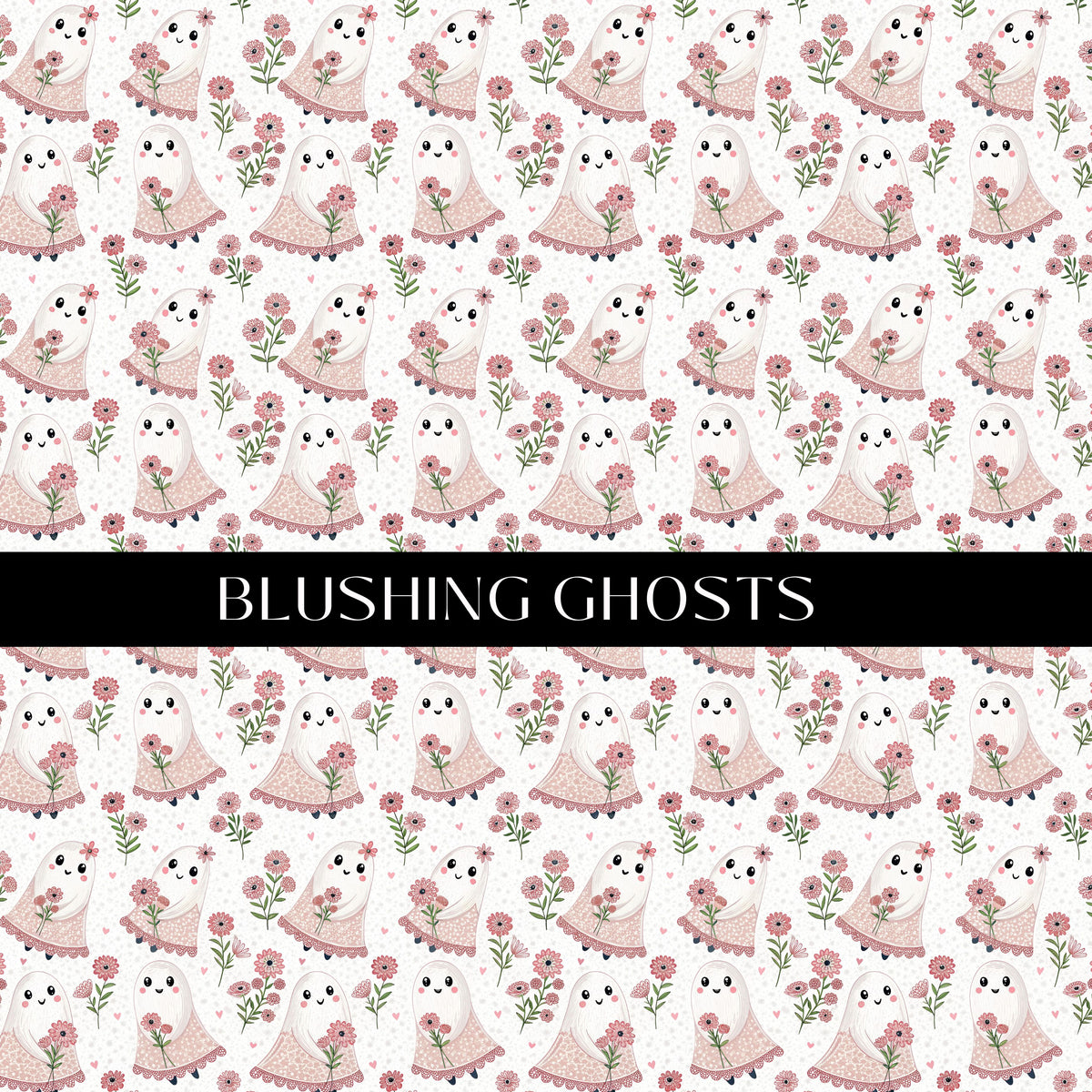 Blushing Ghosts 12x12 vinyl sheet