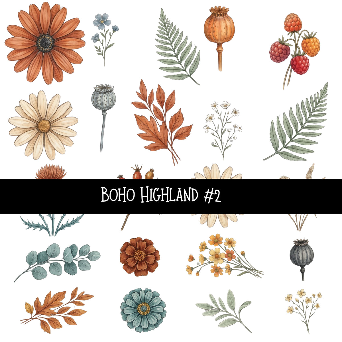Boho Highland UV DTF Decal sheets 2 Designs available