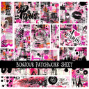 Bonjour Patchwork precut vinyl sheet available in 12x12 or 6x6 sizes