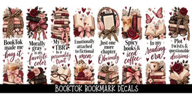 Booktok Bookmark UV DTF Decal sheet- 8 Designs