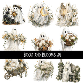 Boos and Blooms UV DTF Decal sheets 7 Designs available