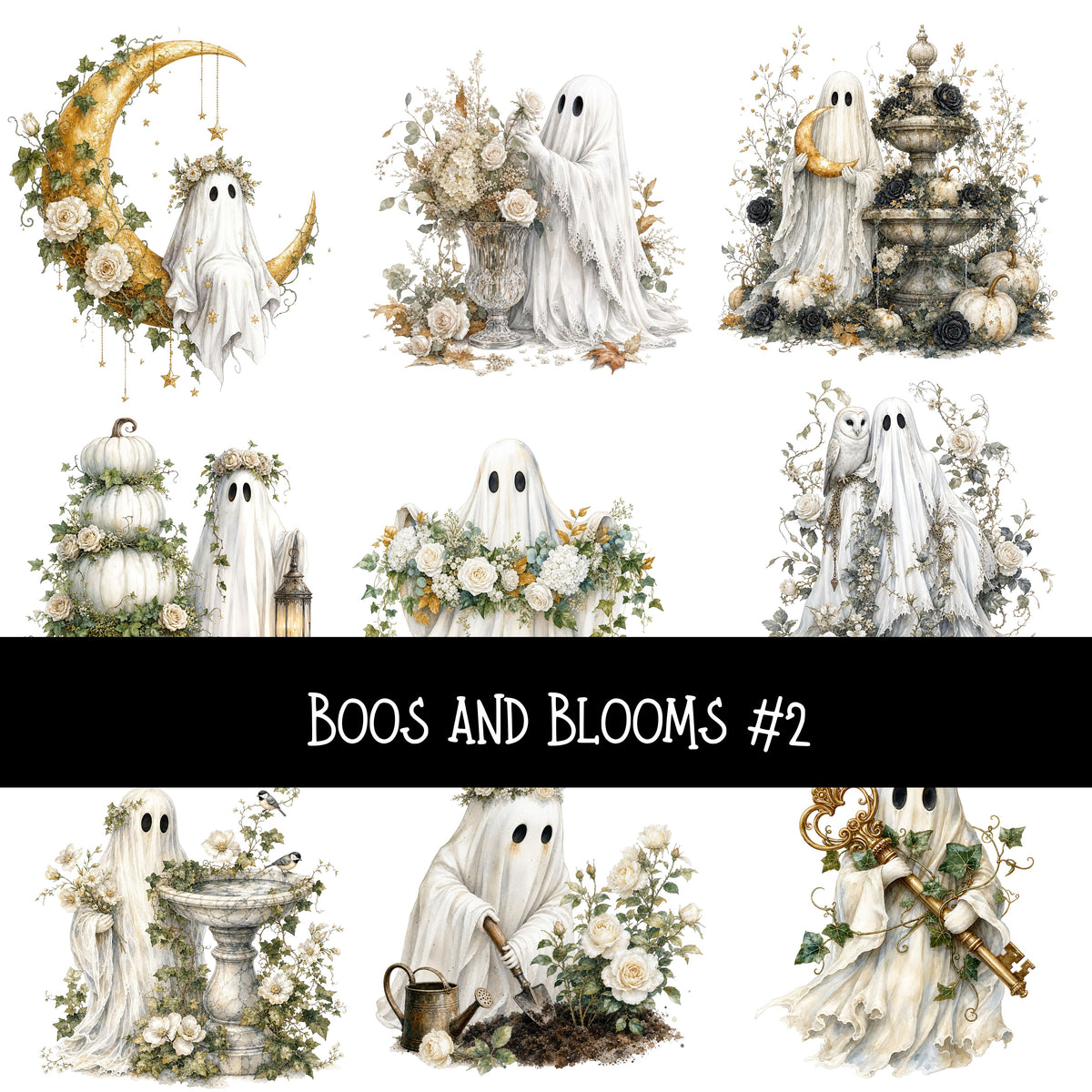Boos and Blooms UV DTF Decal sheets 7 Designs available