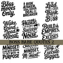 Boss babe Quotes UV DTF Decal Sheets 10 sheet Designs
