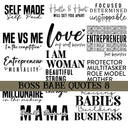 Boss babe Quotes UV DTF Decal Sheets 10 sheet Designs