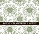 Botanical Outline #4 UV DTF Wrap 3 color options