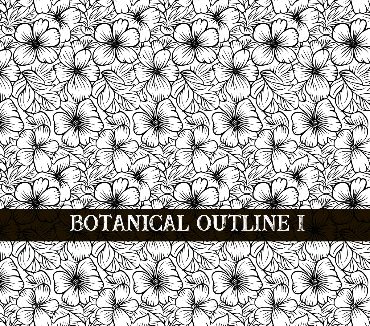 Botanical Outline #1 UV DTF Wrap