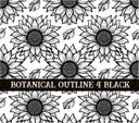 Botanical Outline #4 UV DTF Wrap 3 color options