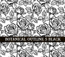 Botanical Outline #5 UV DTF Wrap 3 color options