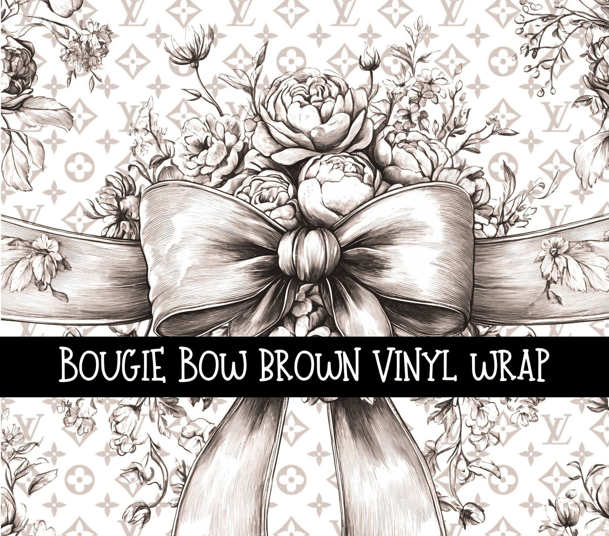 Bougie Bow vinyl tumbler wraps 4 designs