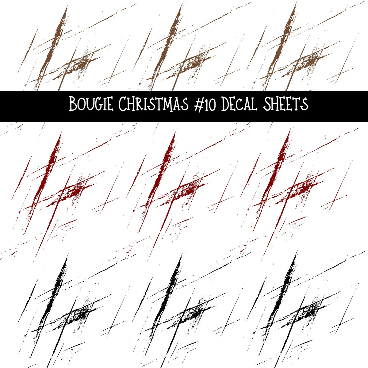 Bougie Christmas UV DTF Decal sheets 12 Designs available