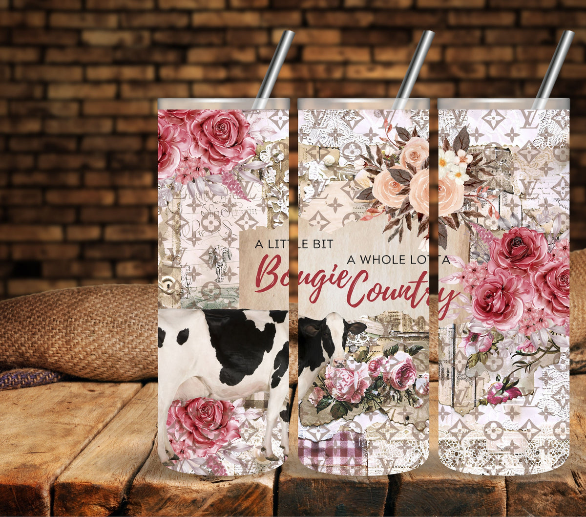 Bougie Country Vinyl tumbler wraps