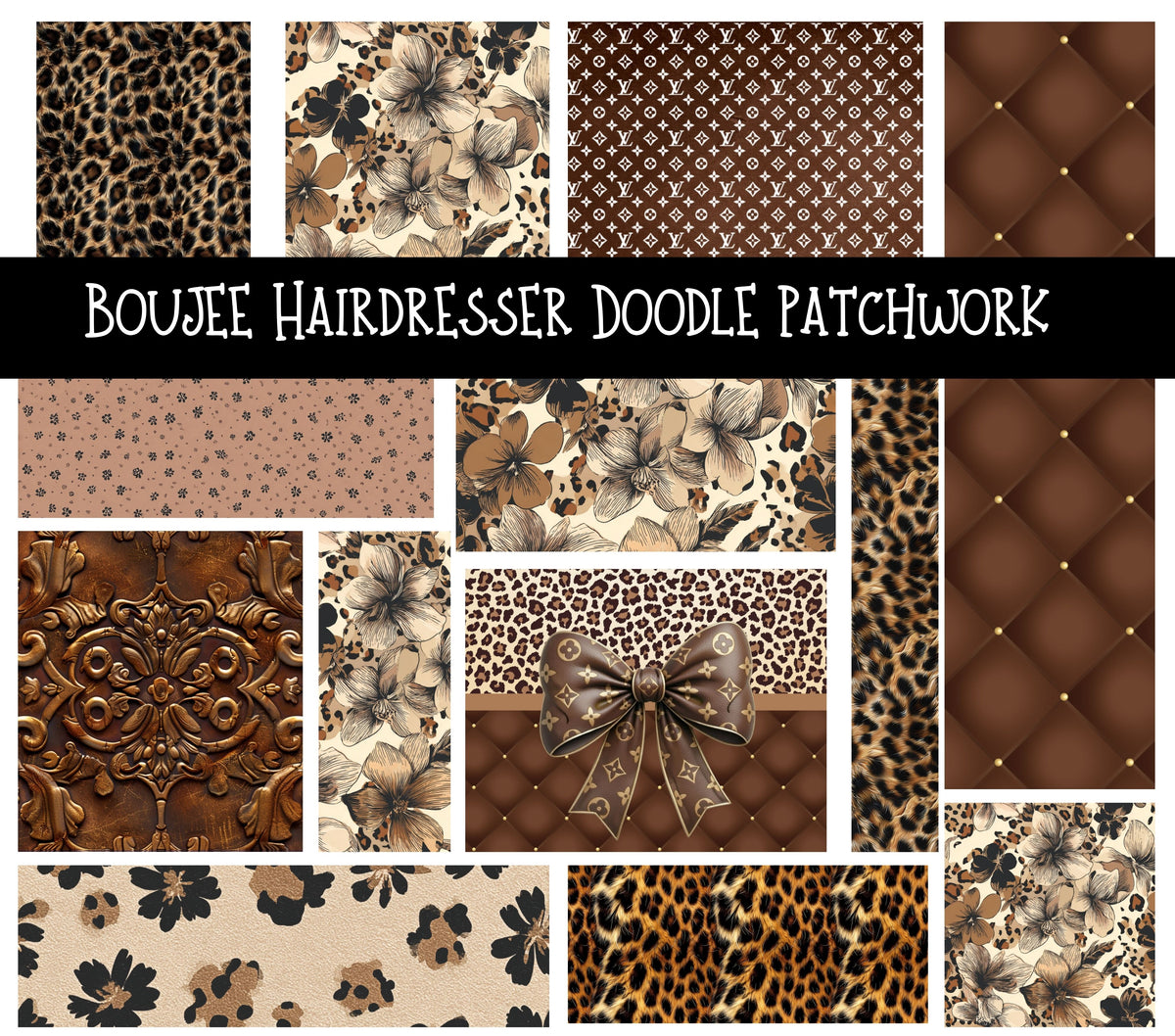 Boujee Hairdresser Doodle Patchwork Set