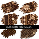 Bougie Floral Torn Pages UV DTF Decal sheets 6 Designs available