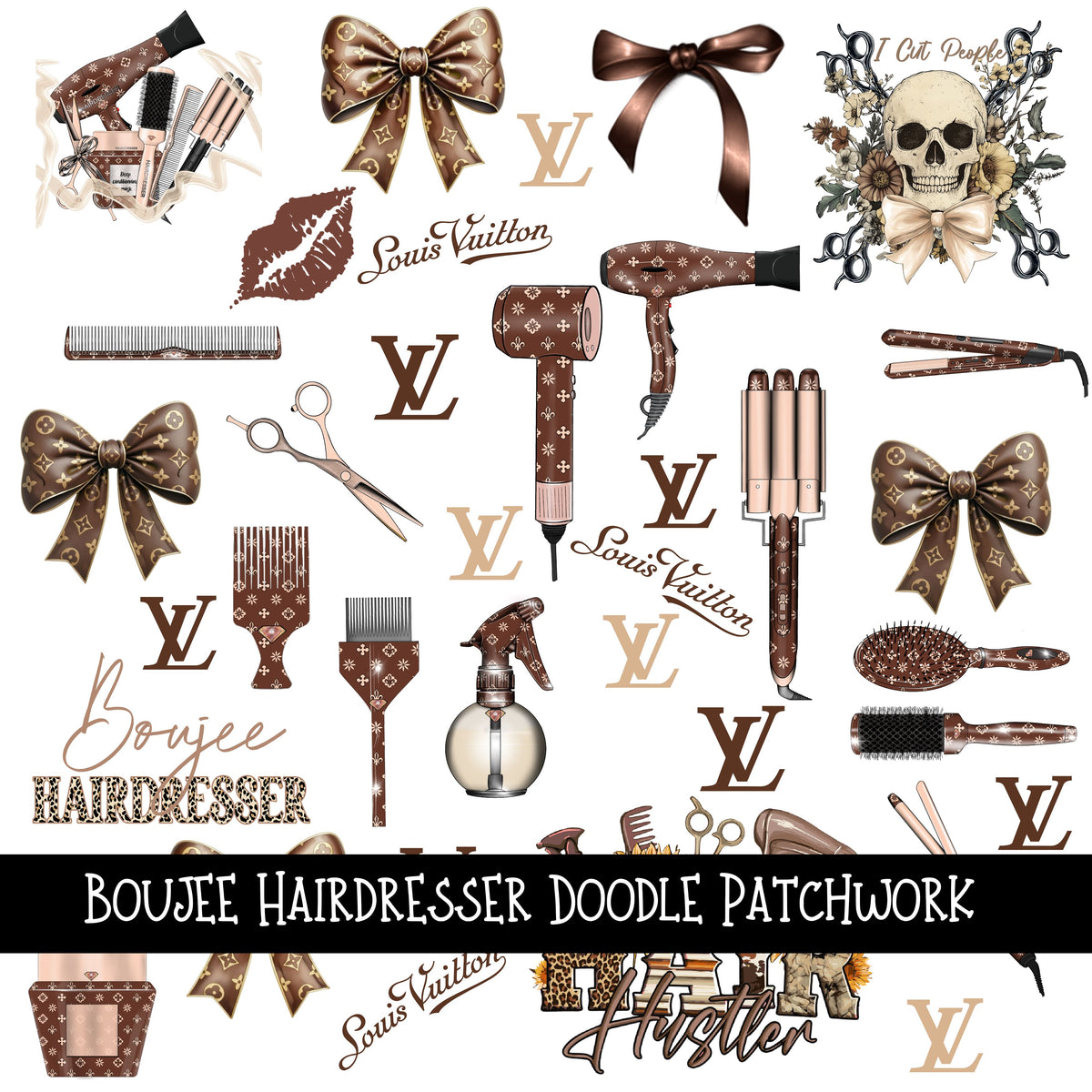 Boujee Hairdresser Doodle Patchwork Set