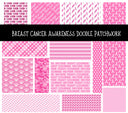Breast Cancer Awareness Doodle Patchwork Set