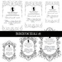 Bridgerton UV DTF Decal sheets 3 designs