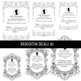 Bridgerton UV DTF Decal sheets 3 designs