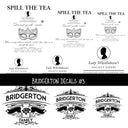 Bridgerton UV DTF Decal sheets 3 designs