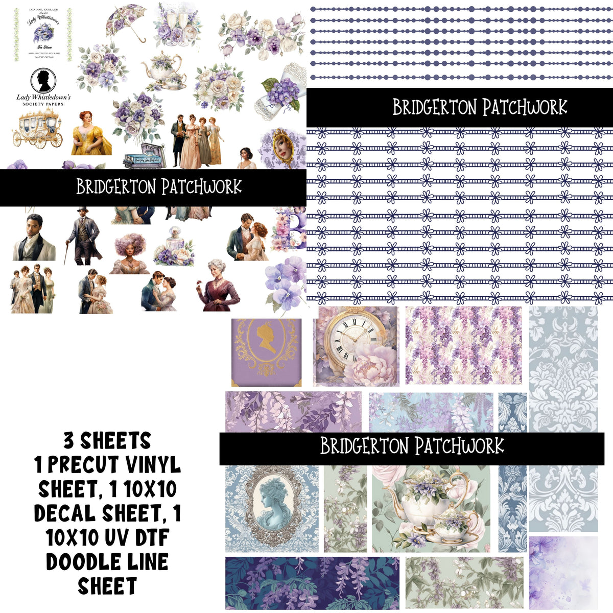 Bridgerton Doodle Patchwork Set