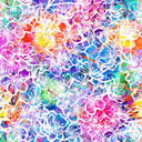 Bright White Watercolor Floral Adhesive Vinyl