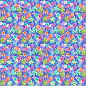 Bright Pineapple In Blue - Adhesive Vinyl