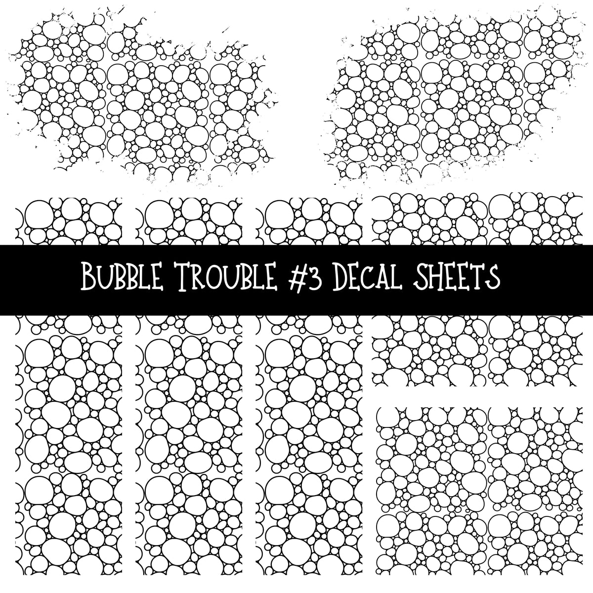 Bubble Trouble Element torn pages UV DTF Decal sheets 6 Designs available