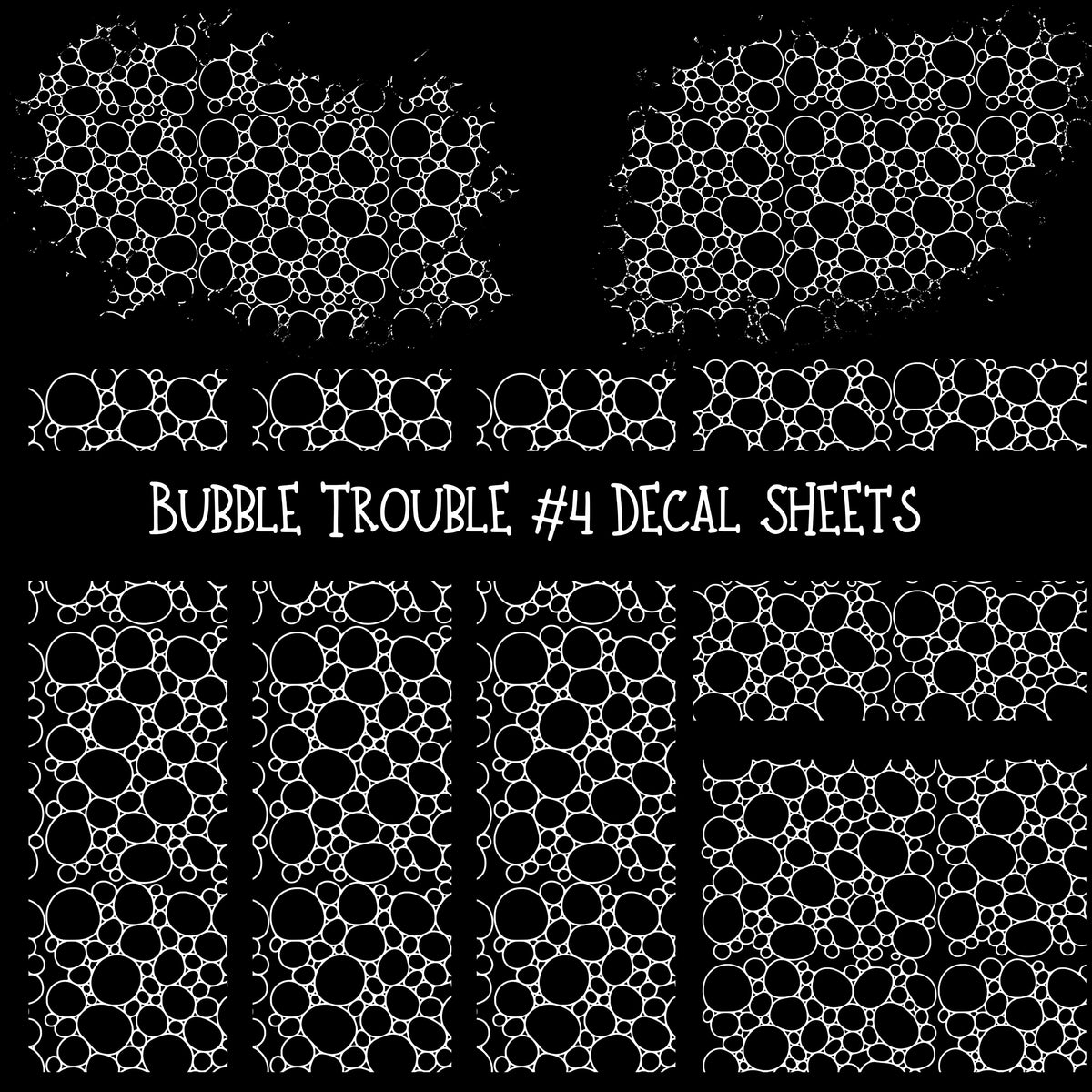 Bubble Trouble Element torn pages UV DTF Decal sheets 6 Designs available