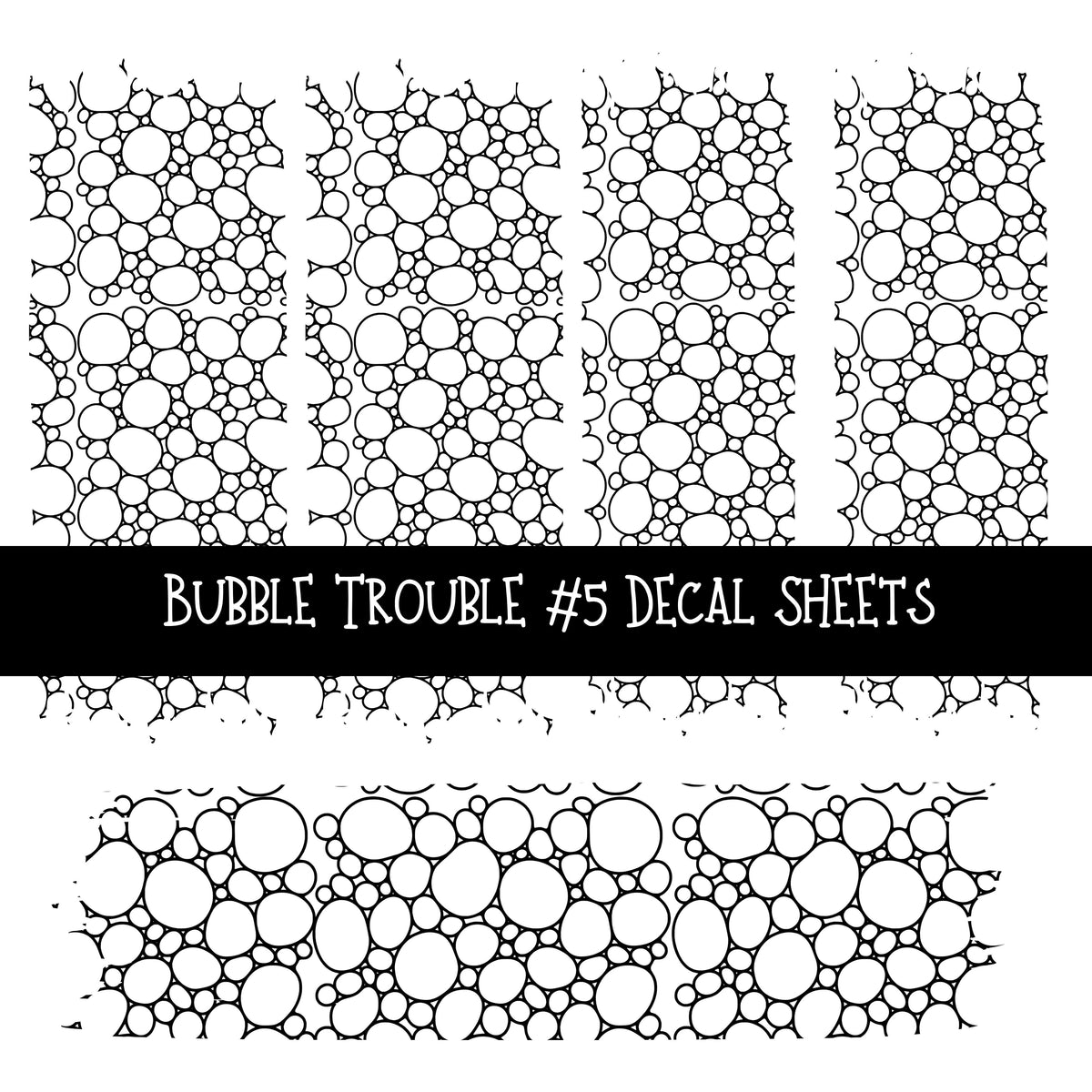Bubble Trouble Element torn pages UV DTF Decal sheets 6 Designs available