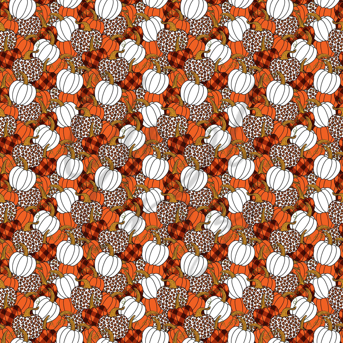 Buffalo Leopard Pumpkins - Adhesive Vinyl