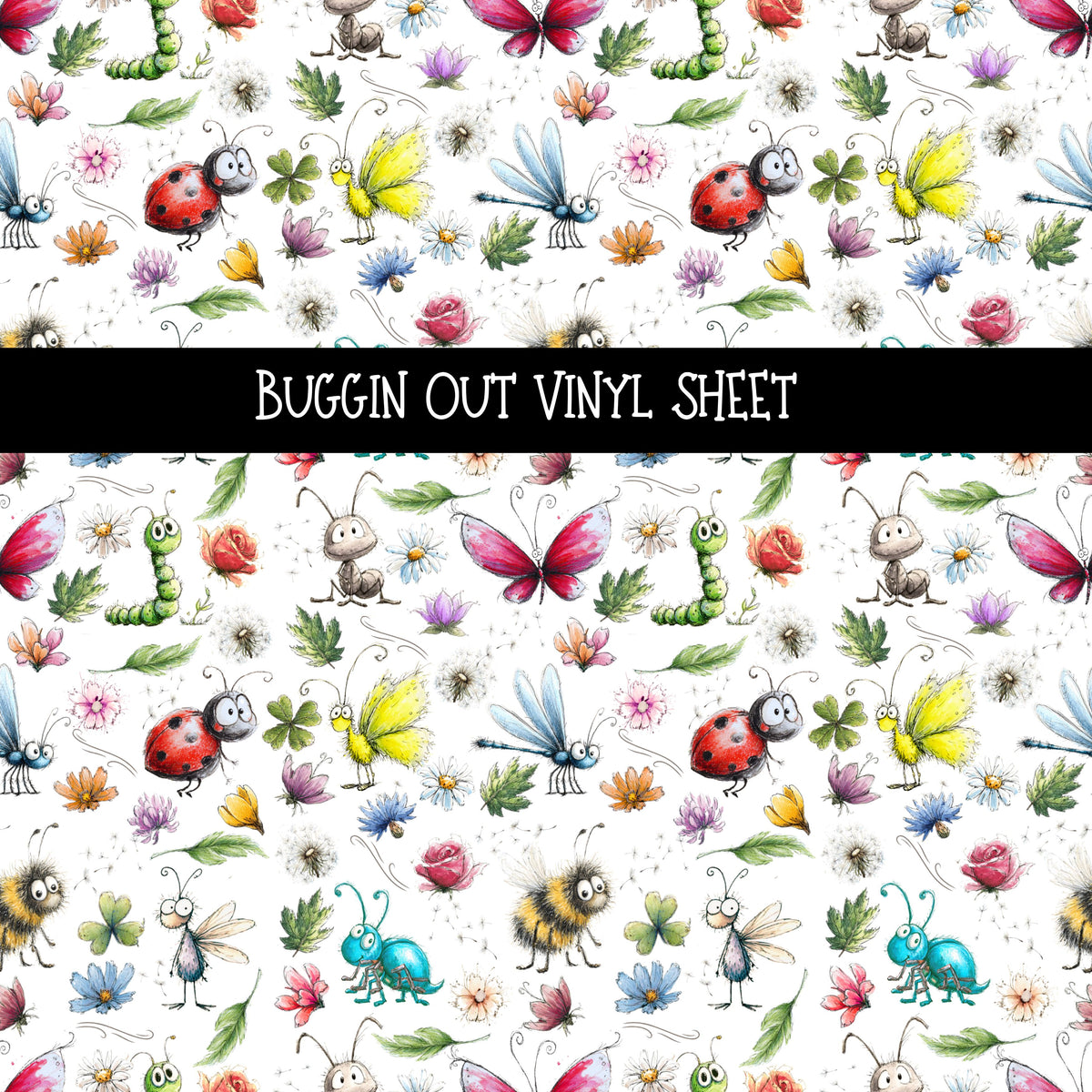 Buggin Out vinyl sheet available in 12x12 or 6x6 sizes