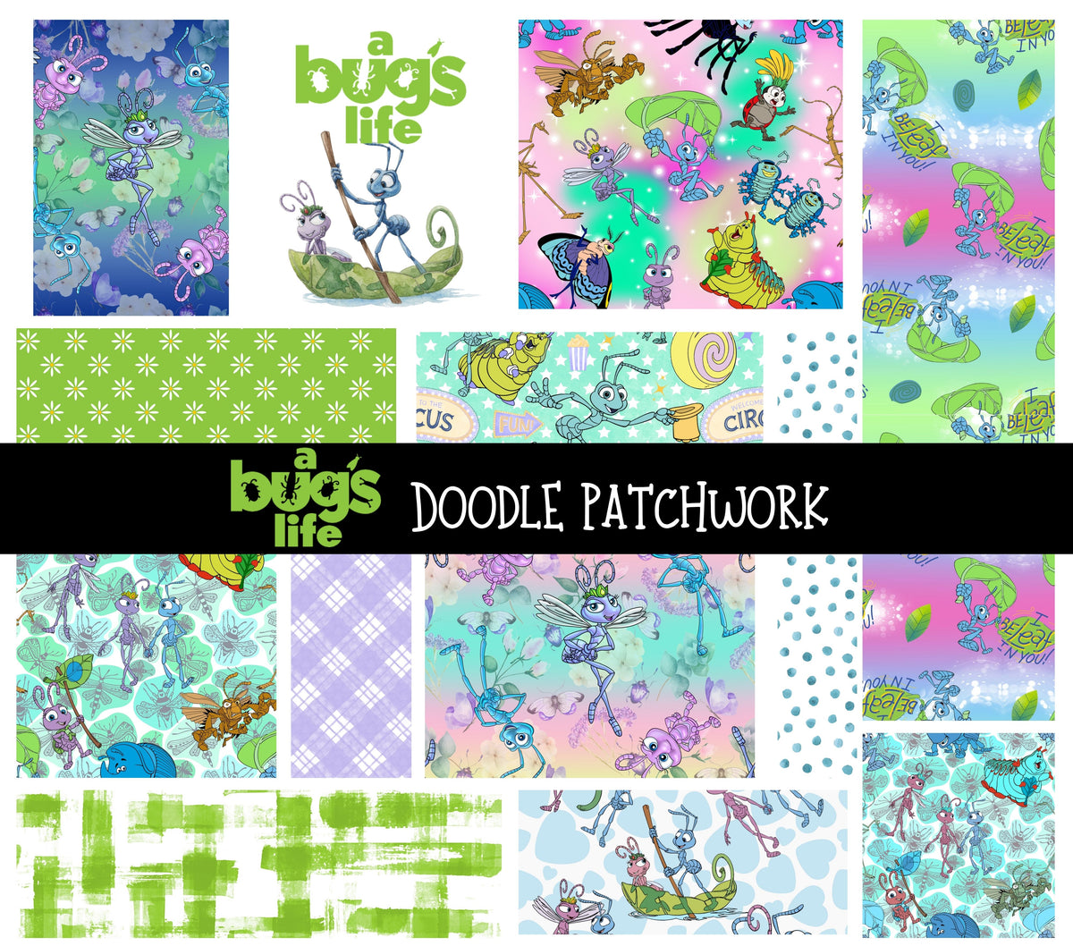 Bug Patchwork Bugs Life Doodle Patchwork Set – Kraft Craze