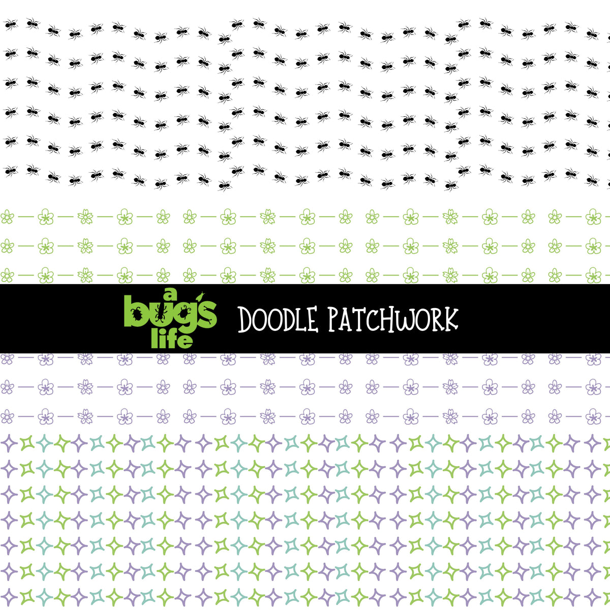 Bugs Life Doodle Patchwork Set