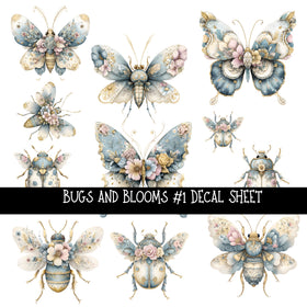 Bugs and Blooms UV DTF Decal sheets 4 design Options available