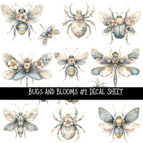 Bugs and Blooms UV DTF Decal sheets 4 design Options available