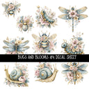 Bugs and Blooms UV DTF Decal sheets 4 design Options available