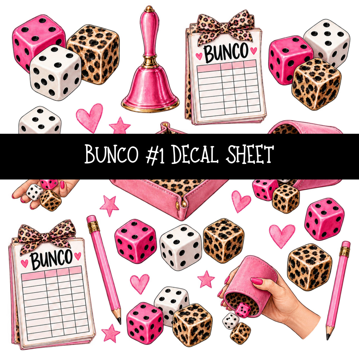 Bunco UV DTF Decal sheets 7 Designs available