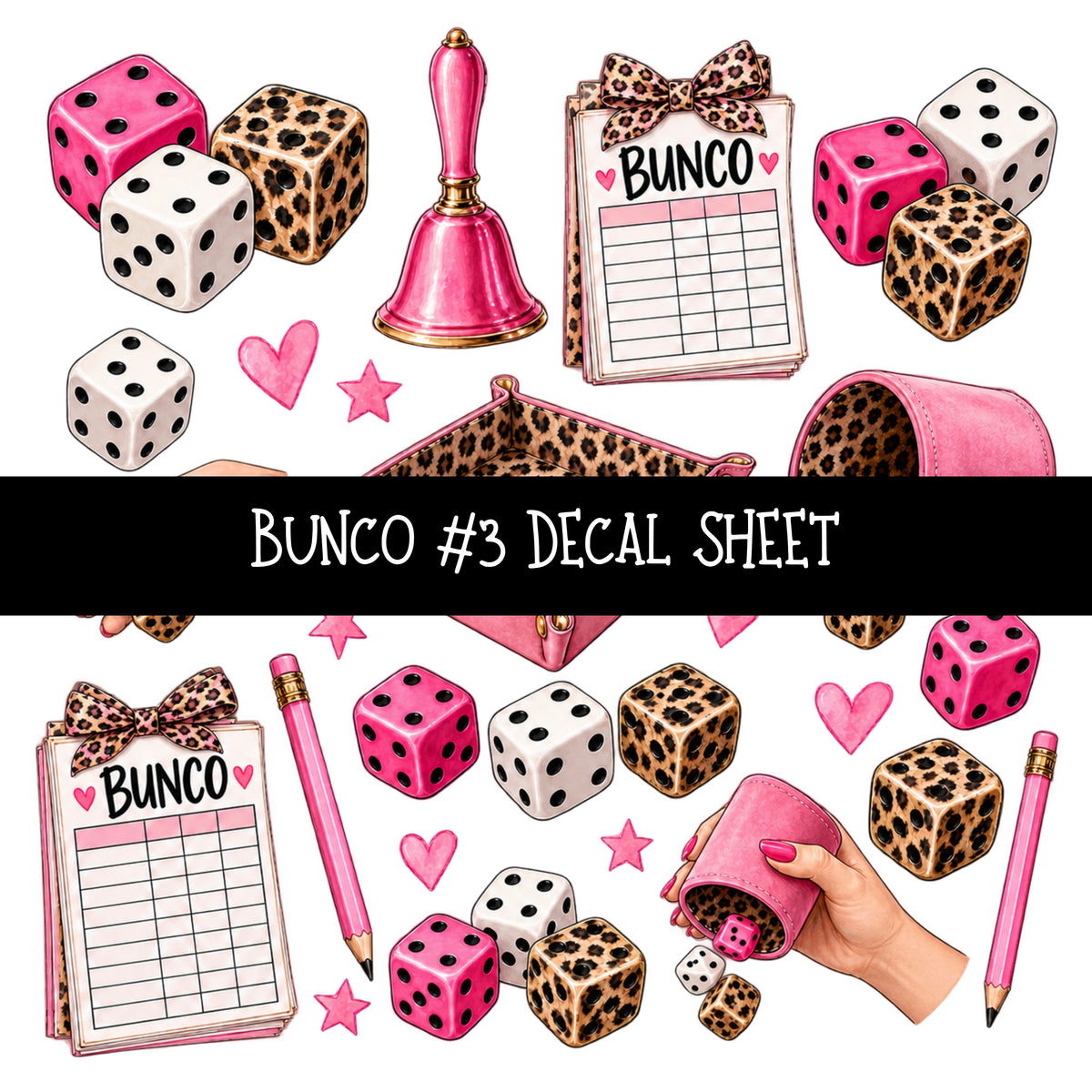 Bunco UV DTF Decal sheets 7 Designs available
