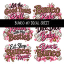 Bunco UV DTF Decal sheets 7 Designs available