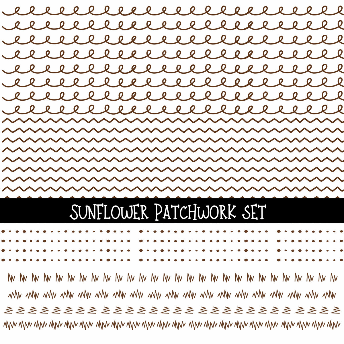 Sunflower Doodle Patchwork Set