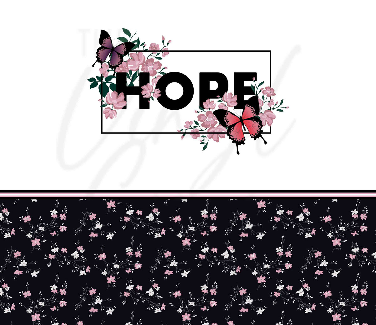 Butterfly Hope 20 oz Skinny Adhesive Vinyl Wrap