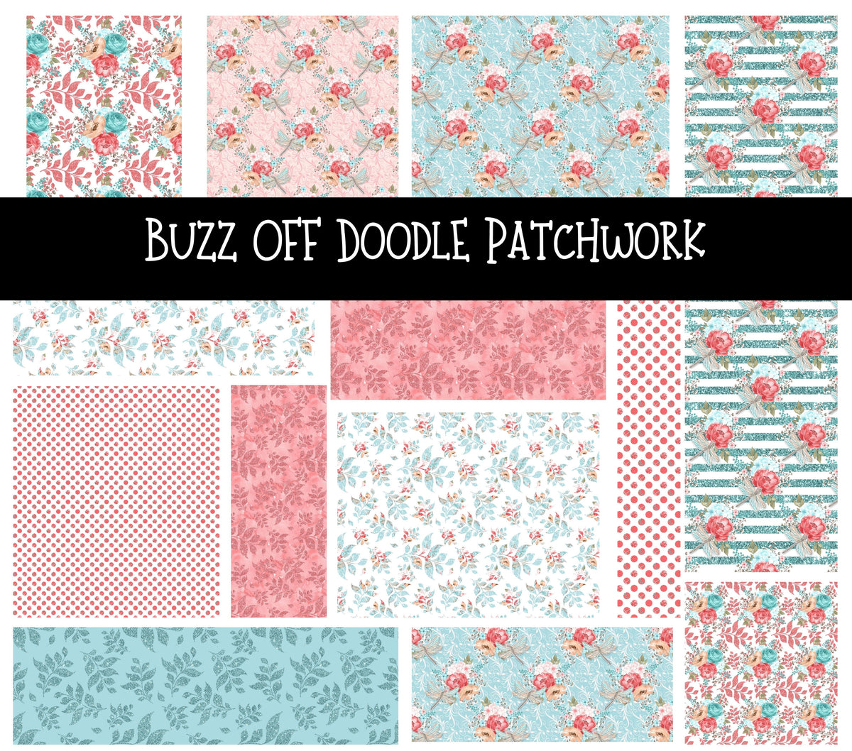 Buzz Off Doodle Patchwork Set