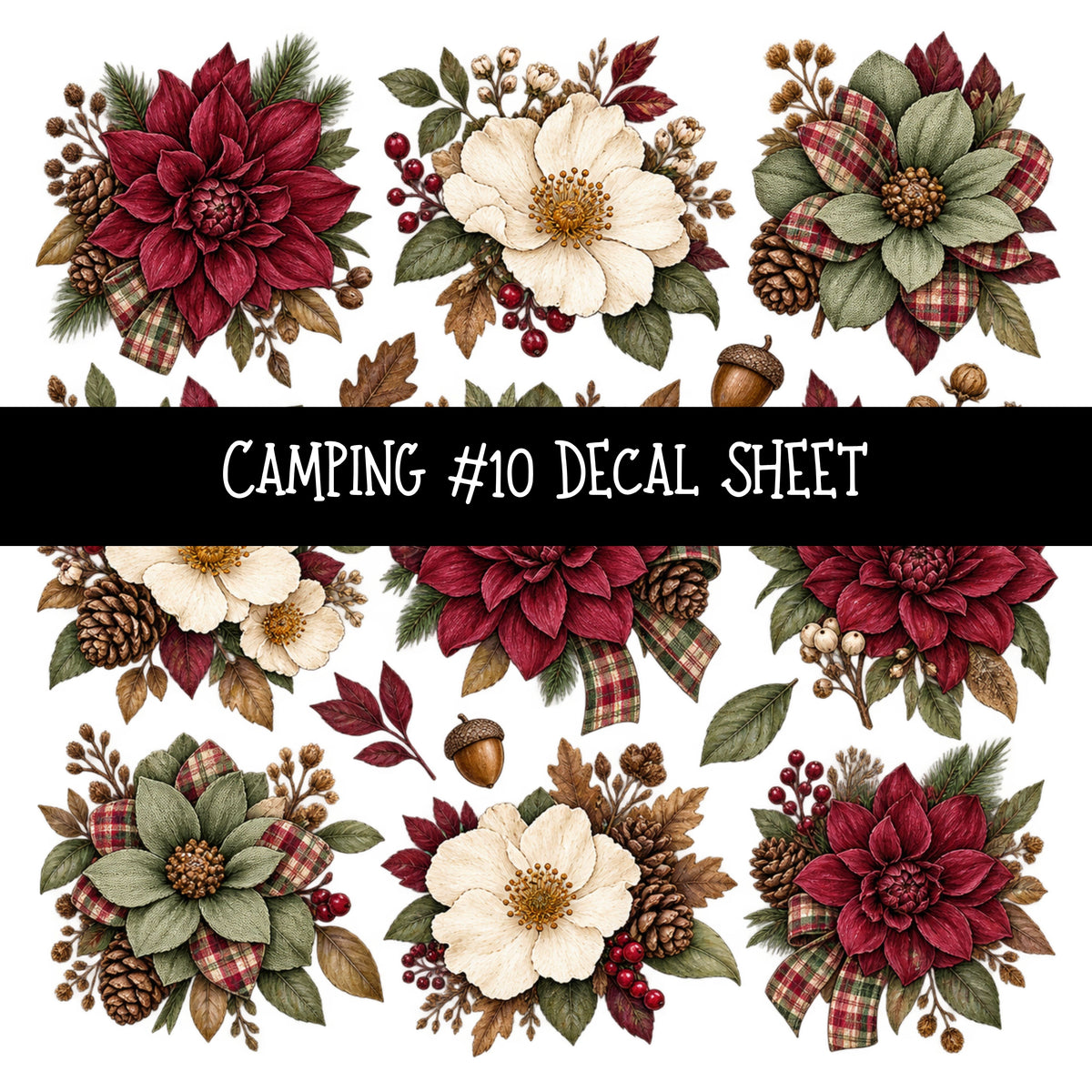 Camping UV DTF Decal sheets 11 Designs available