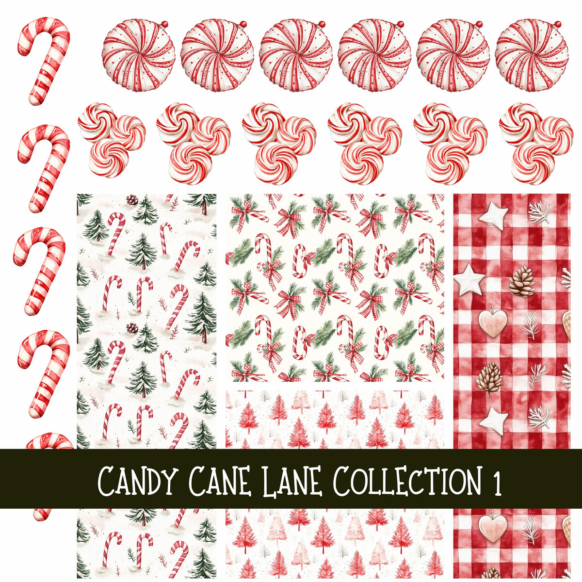 Candy Cane Lane Collection UV Decal sheets 2 designs