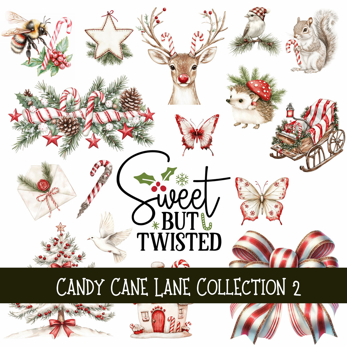 Candy Cane Lane Collection UV Decal sheets 2 designs