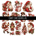 Candy Cane Wishes UV DTF Decal sheets 8 Designs available