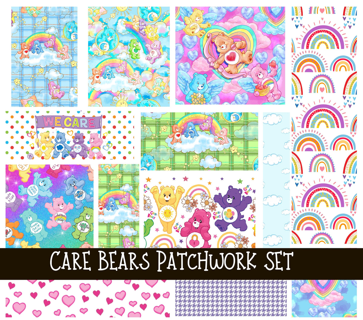 Care Bears Doodle Patchwork Set