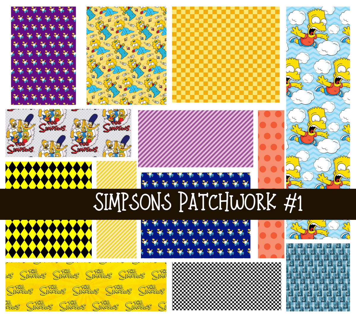 Simpsons Doodle Patchwork (2 variants)