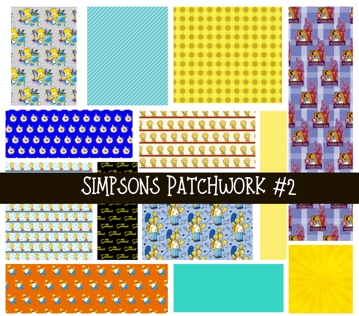 Simpsons Doodle Patchwork (2 variants)
