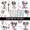 Charting my Patience - UV DTF Decal sheet 2 Designs